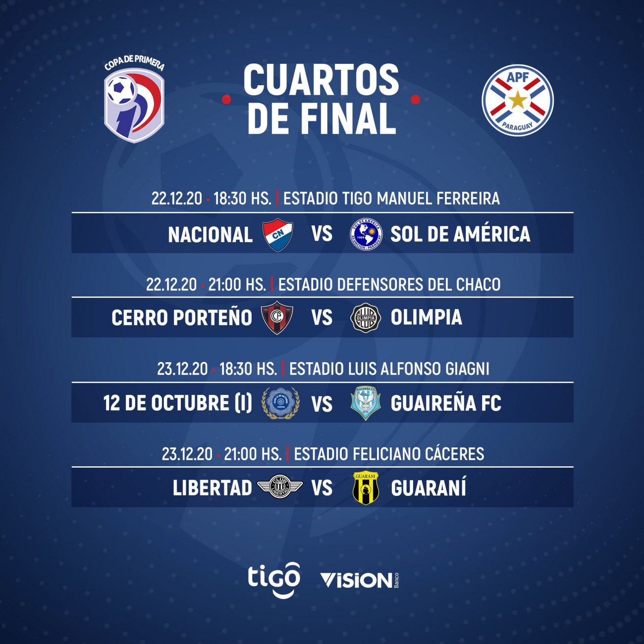 Versus / Los Cuartos De Final Ya Tienen Fechas Y Horarios